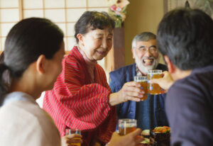 年末家族での食事壱年の終わり